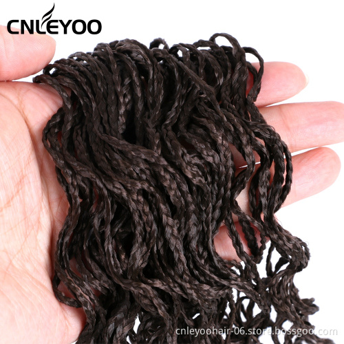 Red Curly ZiZi Box Braid Crochet Hair 28 Inch 24 Strands Micro Box Braids Crochet For Fashion